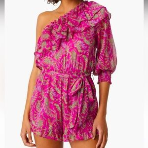 BNWT! Misa Los Angeles Vala Romper in Fuchsia Paisley 🌺